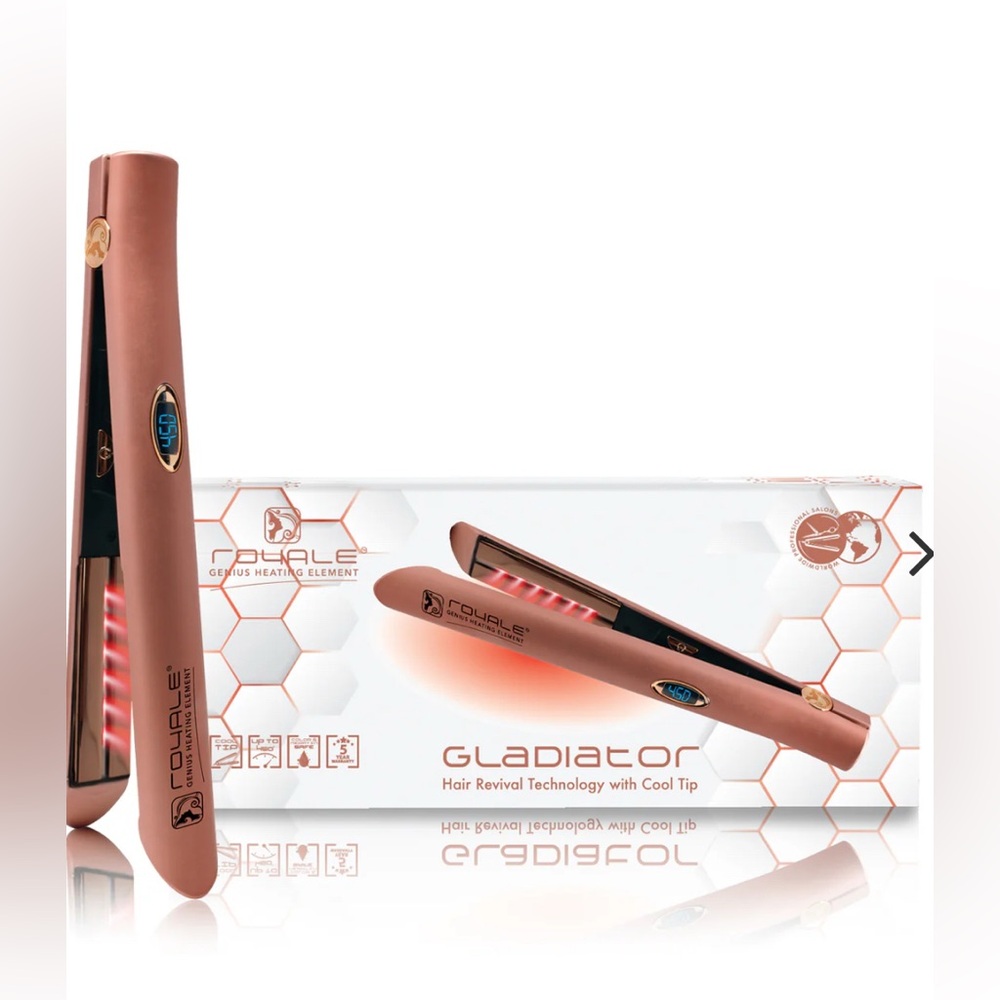 Gladiator Genius Heating Element Hair Revival Technology with Cool Tip Rose Gold